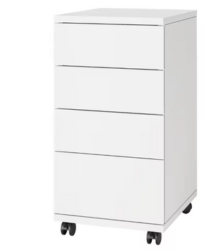 Mobiele Kantoorkast met 4 Lades en Wielen – Multifunctioneel Opbergmeubel