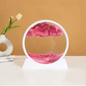3D Bewegend Zandkunst Schilderij – Ronde Glazen Sandscape Decoratie