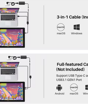 23,8 inch Grafisch Tekendisplay – QLED IPS Tekentablet Monitor met Digitale Pen