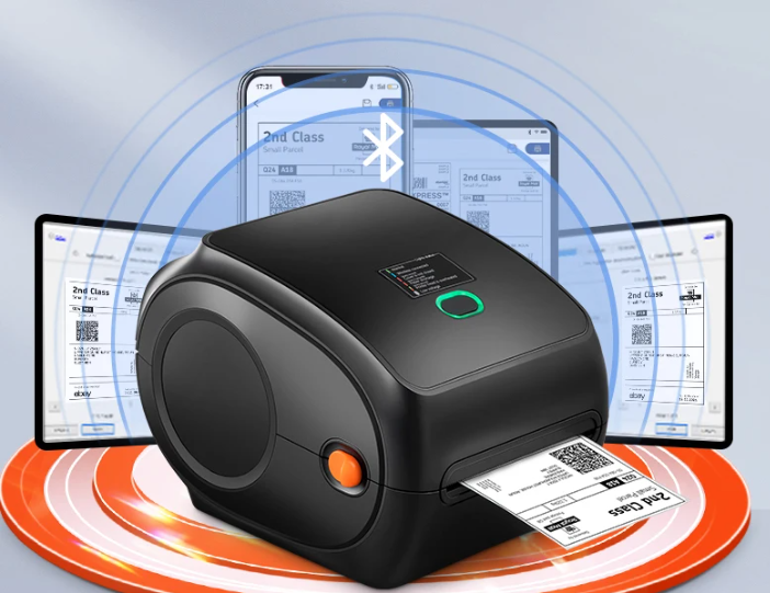 Thermische Labelprinter 300 DPI met Bluetooth en Automatische Labelherkenning – Verzendlabel Printer
