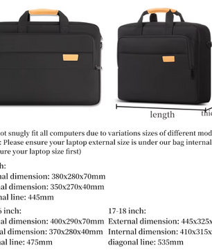Business Laptop Schoudertas 14–18 inch met Opbergvakken en Ritssluiting – Messenger Laptoptas