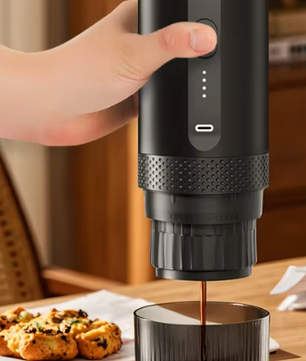 Draadloze 2-in-1 Draagbare Espresso Machine voor Auto, Thuis en Camping – Capsule en Gemalen Koffie