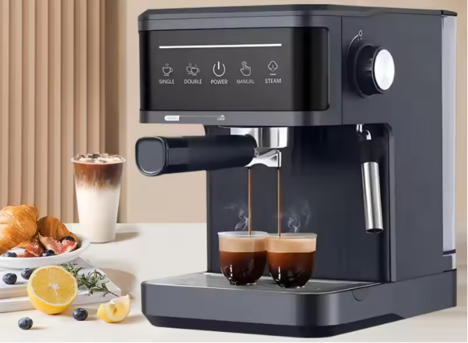 Halfautomatische Espresso Machine 20 Bar met Melkopschuimer en Touch Bediening