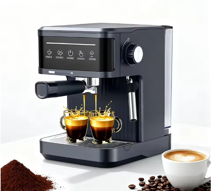 Halfautomatische Espresso Machine 20 Bar met Melksysteem en Stoomfunctie – Cappuccino en Latte Maker