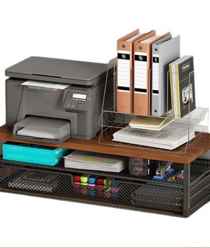 2-Laags Monitor Standaard met Lade – Bureau Organizer en Computer Verhoger