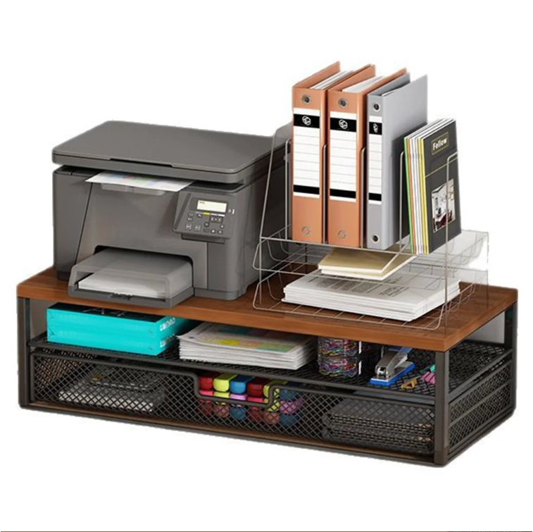 2-Laags Monitor Standaard met Lade – Bureau Organizer en Computer Verhoger