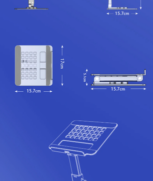 360° Roterende Aluminium Tabletstandaard – Opvouwbaar en Verstelbaar Bureauhouder