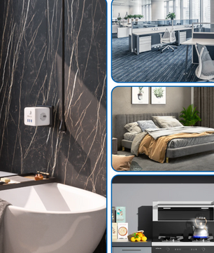 Stekkerdoos Kubus met 4 Stopcontacten en 3 USB Snelladen