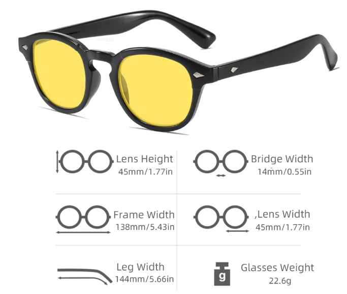 Retro Bluelight Bril met Gele Lens – Vierkant UV400 Computerbril voor Dames en Heren