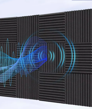 Set van 50 Akoestische Schuimpanelen 30 × 30 × 2,5 cm – Geluidsabsorberende Studio Wedge Tegels