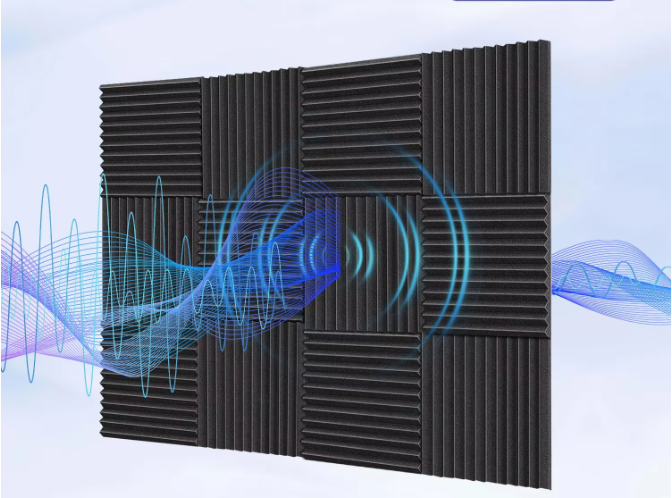 Set van 50 Akoestische Schuimpanelen 30 × 30 × 2,5 cm – Geluidsabsorberende Studio Wedge Tegels