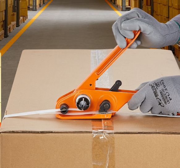 Pallet Omsnoeringsset met Spanner en Klem – Inclusief 100 m PP Band en 100 Metalen Sluitingen