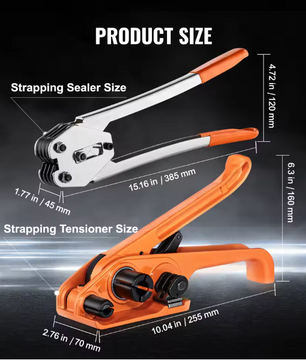 Pallet Omsnoeringsset met Spanner en Klem – Inclusief 100 m PP Band en 100 Metalen Sluitingen