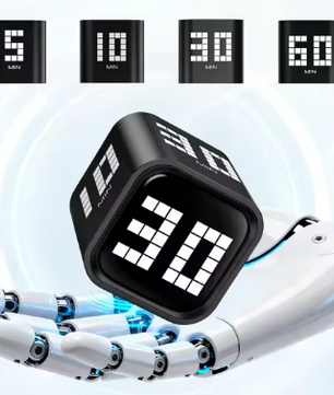 Flip Motion Digitale Timer – Oplaadbare Countdown Timer met Geluid, Trilstand en Stil Alarm