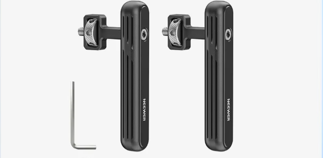 Set van 2 Aluminium Handgrepen voor Smartphone Video Rig – 360° Draaibare Side en Top Handles voor Filmen en Vloggen