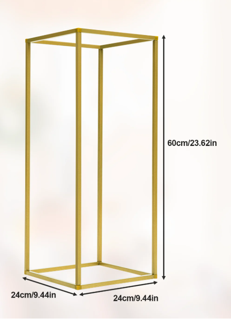 Set van 10 Gouden Geometrische Bloemenstandaards – Metalen Centerpieces voor Bruiloft, Feest en Tafeldecoratie