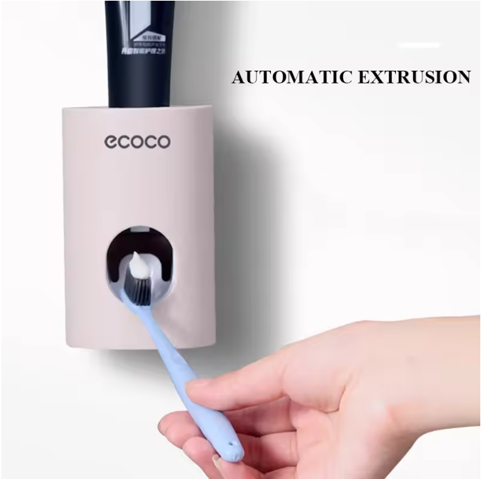 Automatische Tandpasta Dispenser met Tandenborstelhouder – Wandmontage Badkamer Set