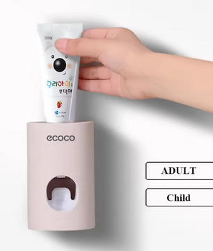 Automatische Tandpasta Dispenser met Tandenborstelhouder – Wandmontage Badkamer Set