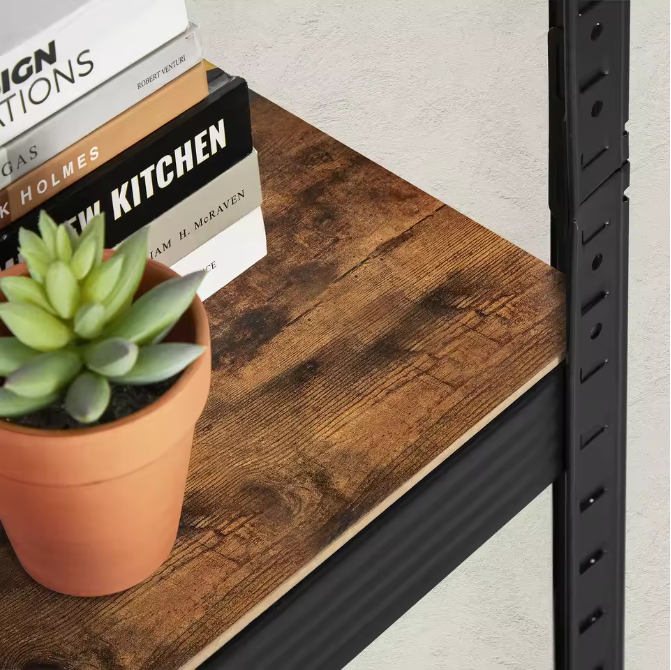 Industrieel Opbergrek met 5 Planken – Stevig Stalen Rek voor Thuis en Werk