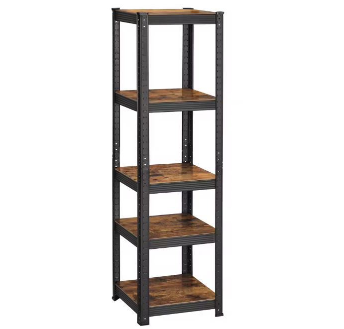 Industrieel Opbergrek met 5 Planken – Stevig Stalen Rek voor Thuis en Werk