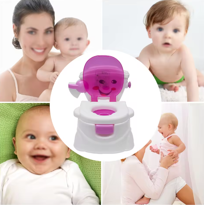Zindelijkheidstraining Kindertoilet met Lachend Gezicht – Peuterpotje