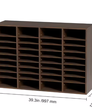 Houten Literatuurorganisator met Verstelbare Planken – 12 Vakken