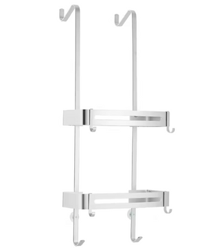 Zwart Hangend Badkamerrek – Aluminium Opbergplank zonder Boren