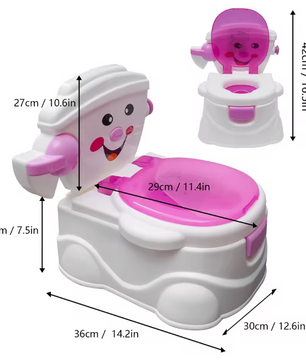 Zindelijkheidstraining Kindertoilet met Lachend Gezicht – Peuterpotje