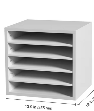 Houten Literatuurorganisator met Verstelbare Planken – 12 Vakken