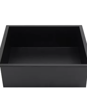 Zwarte Verzonken Doucheplank van RVS – Inbouw Badkamer Opbergplank 33 × 33 cm