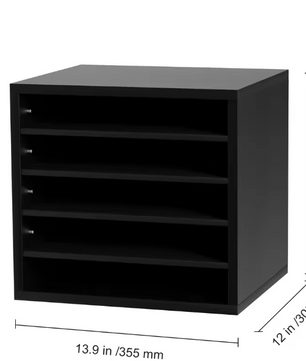 Houten Literatuurorganisator met Verstelbare Planken – 12 Vakken