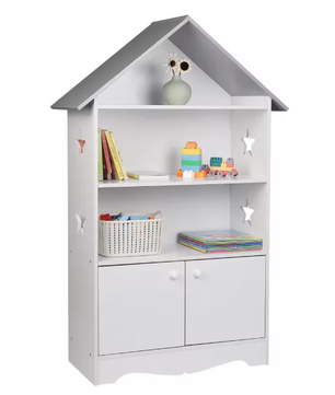 Kinderboekenkast met Deur – Opbergrek en Displayrek voor Boeken en Speelgoed