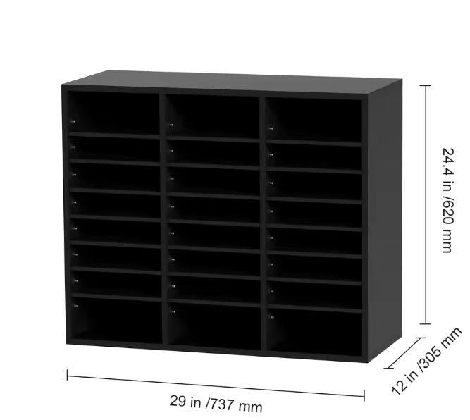 Houten Literatuurorganisator met Verstelbare Planken – 12 Vakken
