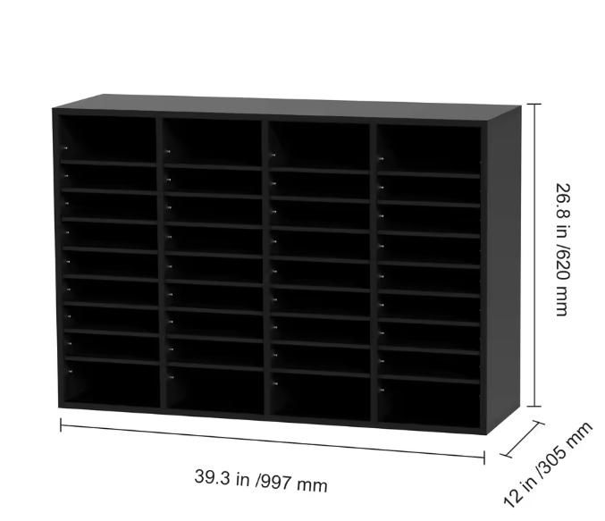 Houten Literatuurorganisator met Verstelbare Planken – 12 Vakken