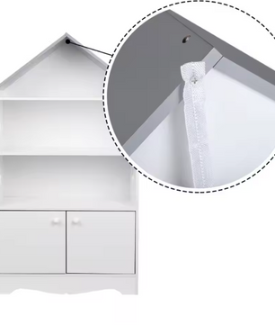 Kinderboekenkast met Deur – Opbergrek en Displayrek voor Boeken en Speelgoed