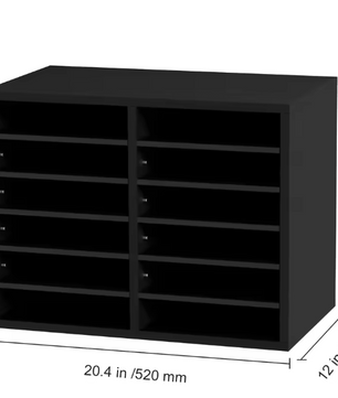 Houten Literatuurorganisator met Verstelbare Planken – 12 Vakken