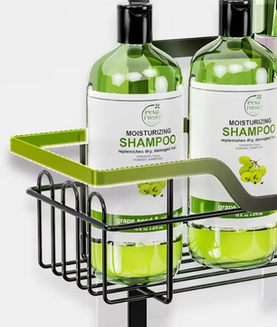 Hangende Badkamerplank Boven Deur – Boorvrij Opbergrek voor Douche en Toilet