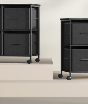 Archiefkast met 2 Lades en Printerstandaard – Mobiele Opbergkast voor Thuiskantoor