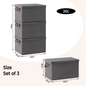 Opvouwbare Stoffen Opbergdozen met Deksel en Handvatten – Set van 3 of 5 Stuks