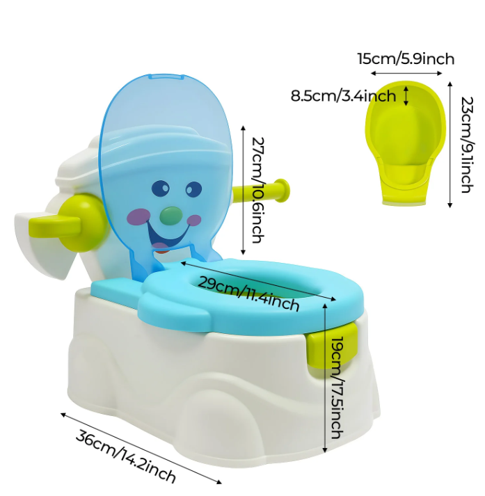 Draagbaar Kindertoilet met Lachend Gezicht – Opvouwbaar Zindelijkheidstraining Potje