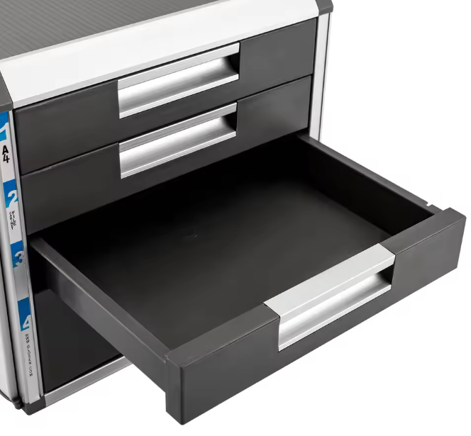 4-Laags Desktop Bestandsorganizer – Afsluitbare Documentenkast voor Kantoor en Thuis