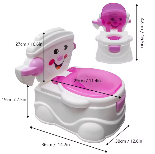 Kindertoilet voor Peuters – Trainingstoilet met Antislip Handgrepen