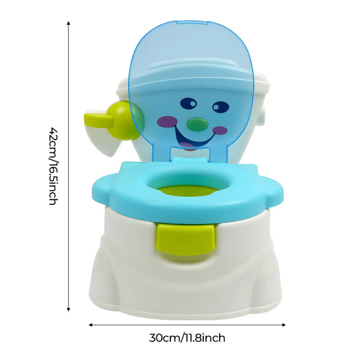Draagbaar Kindertoilet met Lachend Gezicht – Opvouwbaar Zindelijkheidstraining Potje