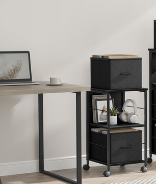 Archiefkast met 2 Lades en Printerstandaard – Mobiele Opbergkast voor Thuiskantoor