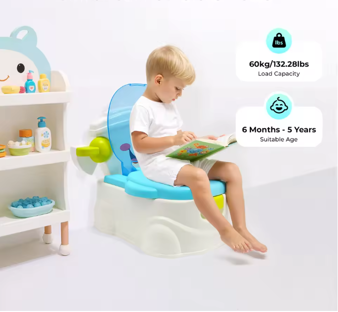 Draagbaar Kindertoilet met Lachend Gezicht – Opvouwbaar Zindelijkheidstraining Potje