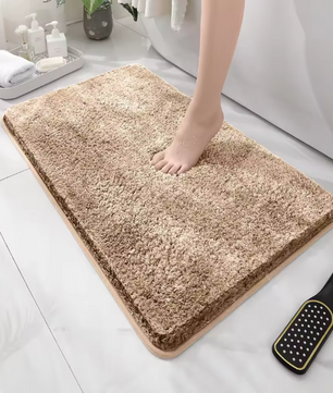 Pluche Badkamermat Antislip – Absorberende Vloermat met Verdikte Rand