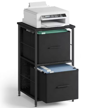 Archiefkast met 2 Lades en Printerstandaard – Mobiele Opbergkast voor Thuiskantoor