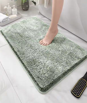 Pluche Badkamermat Antislip – Absorberende Vloermat met Verdikte Rand