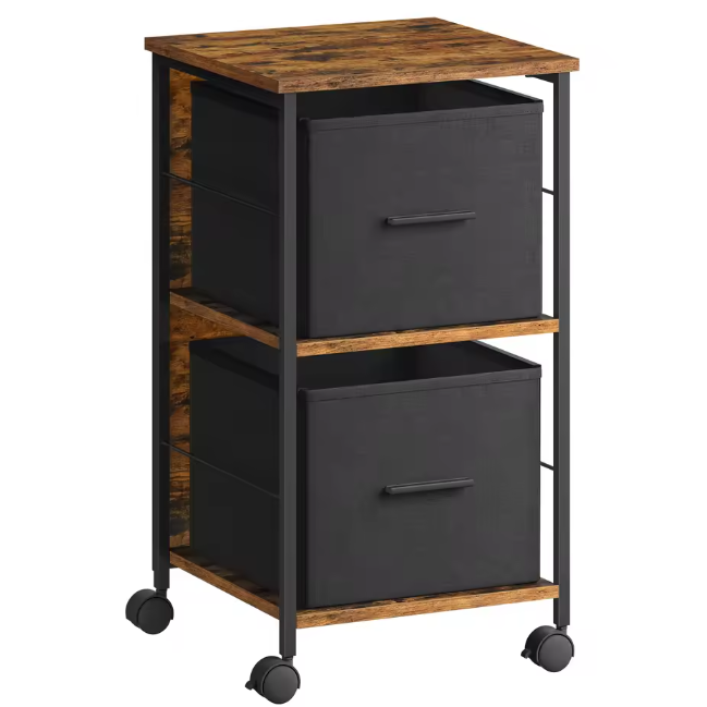 Archiefkast met 2 Lades en Printerstandaard – Mobiele Opbergkast voor Thuiskantoor