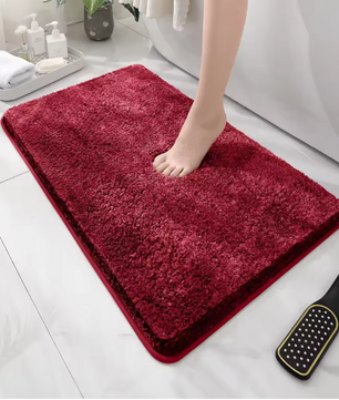 Pluche Badkamermat Antislip – Absorberende Vloermat met Verdikte Rand